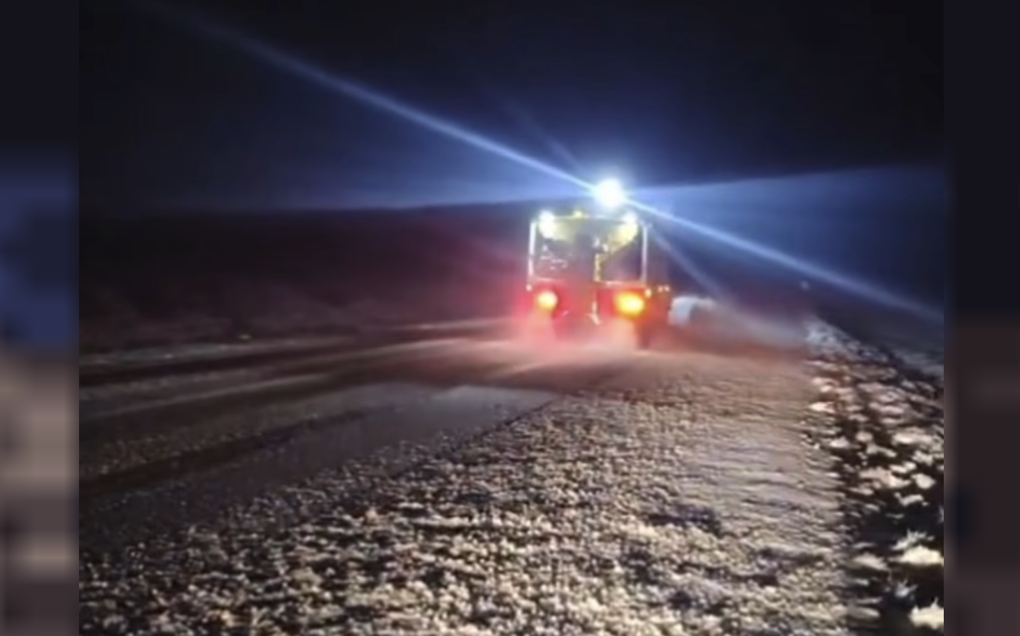 La Ruta 3 amaneció teñida de blanco: piden a los conductores circular con extrema precaución